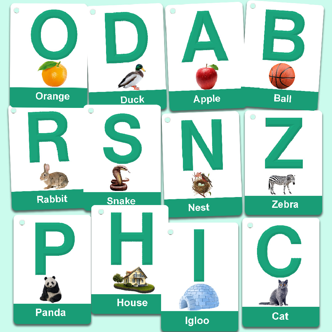 Alphabet Flashcards with Pictures and Words for Sale Zstore