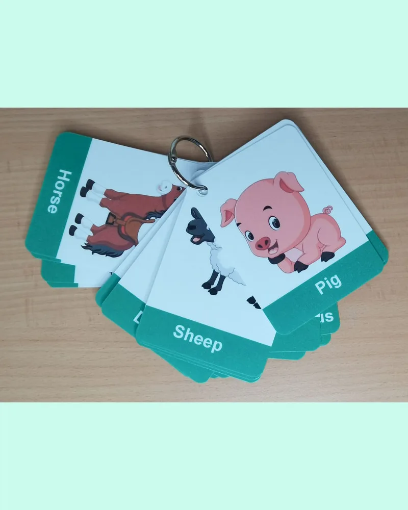 Cartoon Animal Flashcards for Toddlers