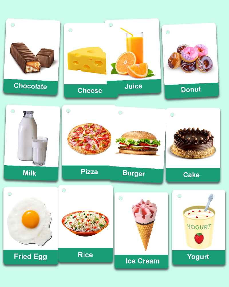 Food Flashcards For Toddlers