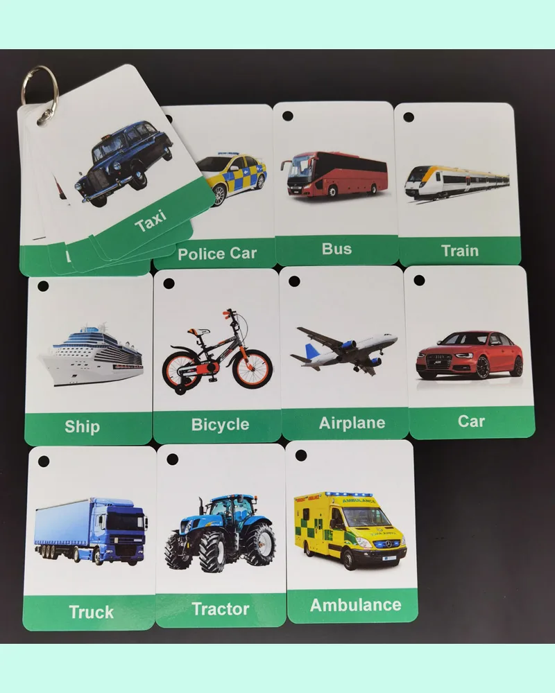 Transport Flashcards for Preschool