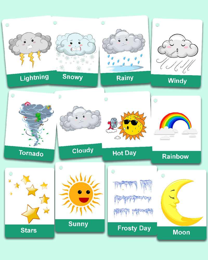 Weather Flashcards for Kids